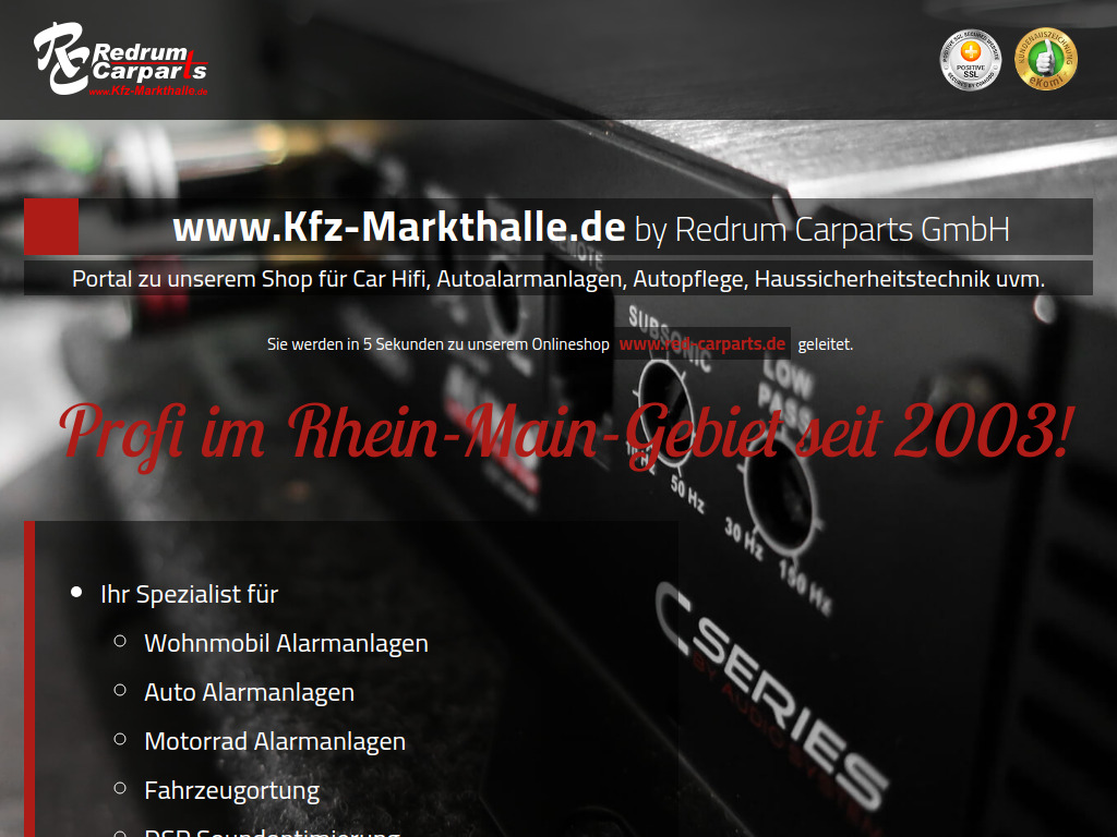 Website von Redrum Carparts GmbH in Niddatal