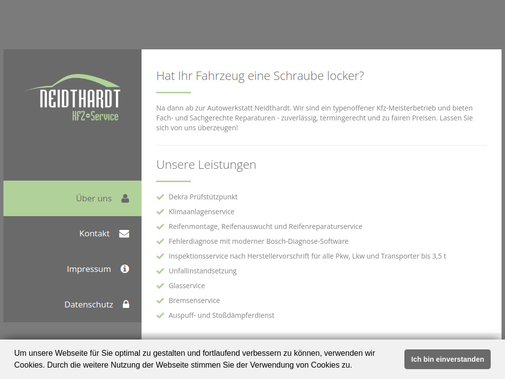 Website von Kfz Technik Christian Neidthardt in Märkische Heide OT Groß Leuthen