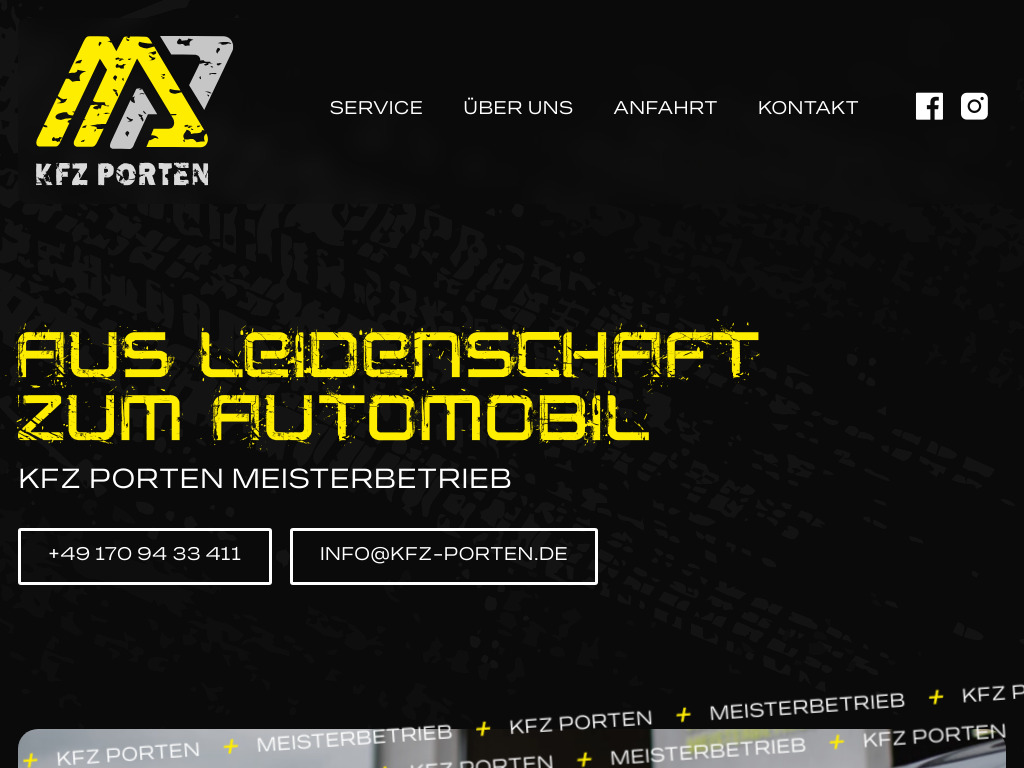 Website von KFZ Porten in Fell