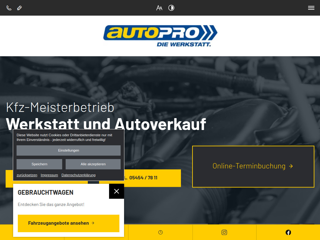 Website von Kfz Postmeier in Hörstel-Riesenbeck