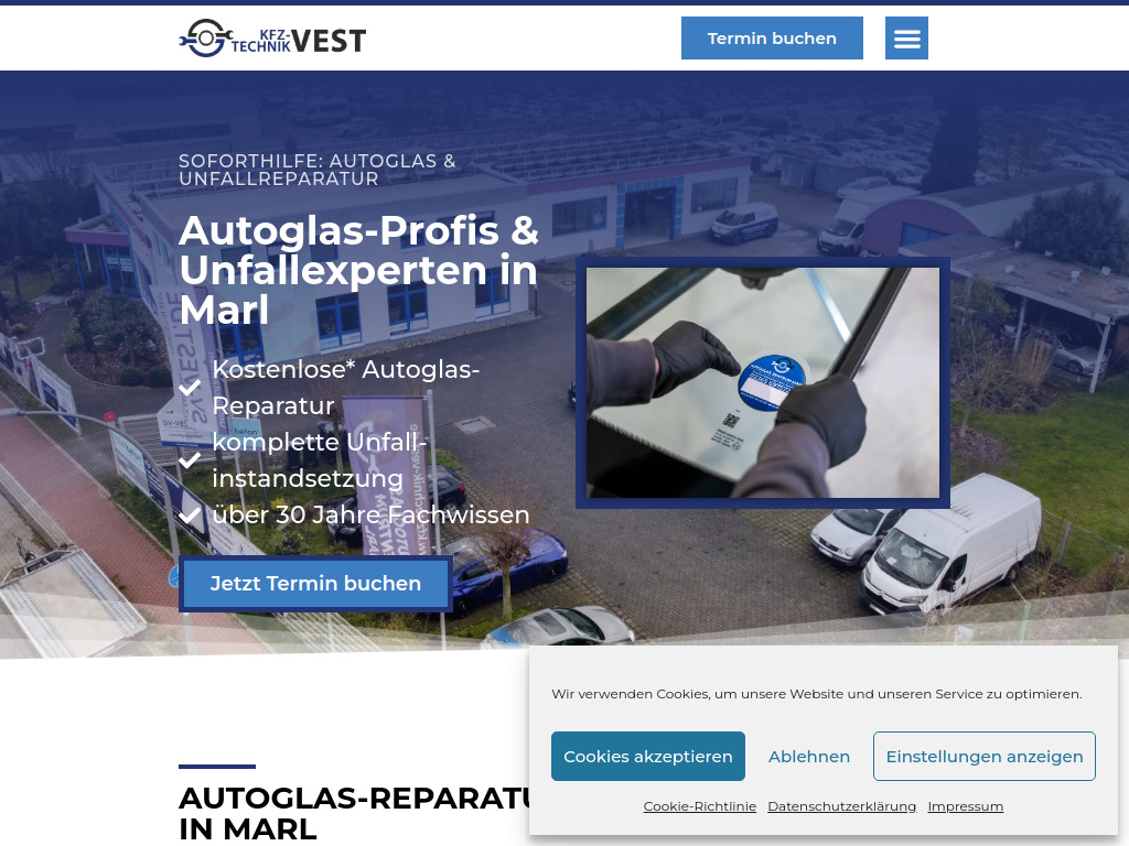 Website von Kfz Technik Vest GmbH in Marl