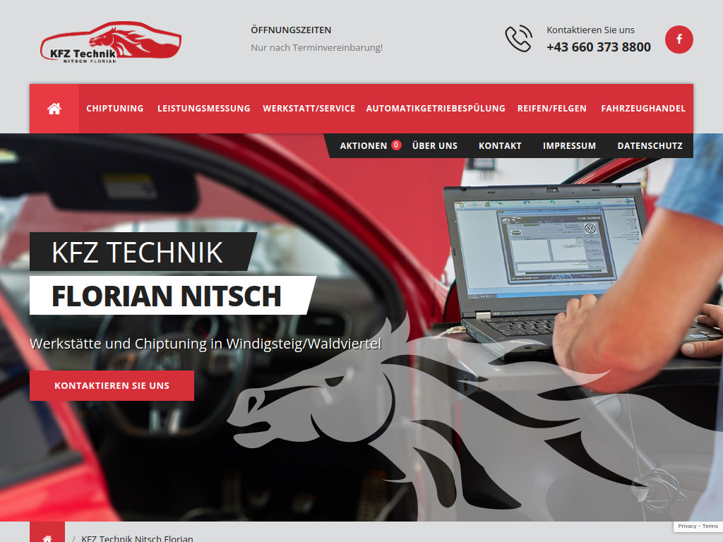 Website von KFZ Technik Florian Nitsch in Windigsteig