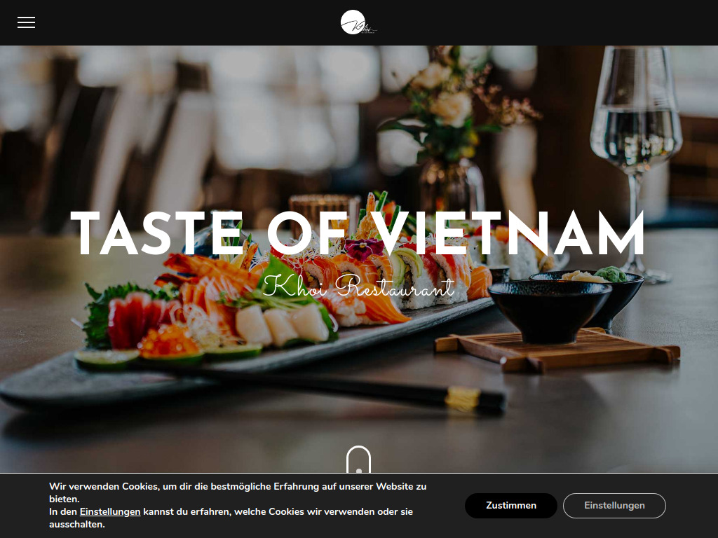 Website von Khoi Restaurant UG in Stuttgart
