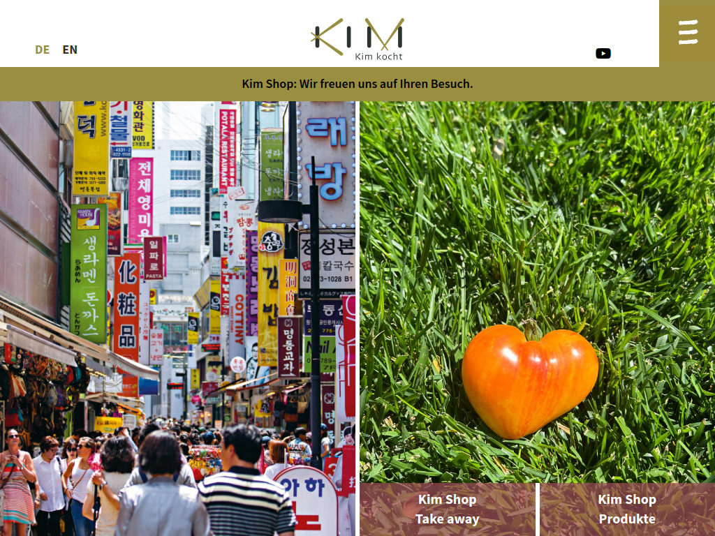 Website von Kim kocht in Wien