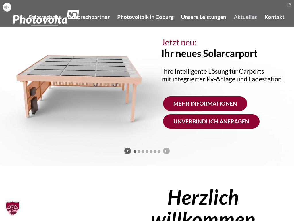 Website von Kirchner Photovoltaik Dienstleistung GmbH in Coburg