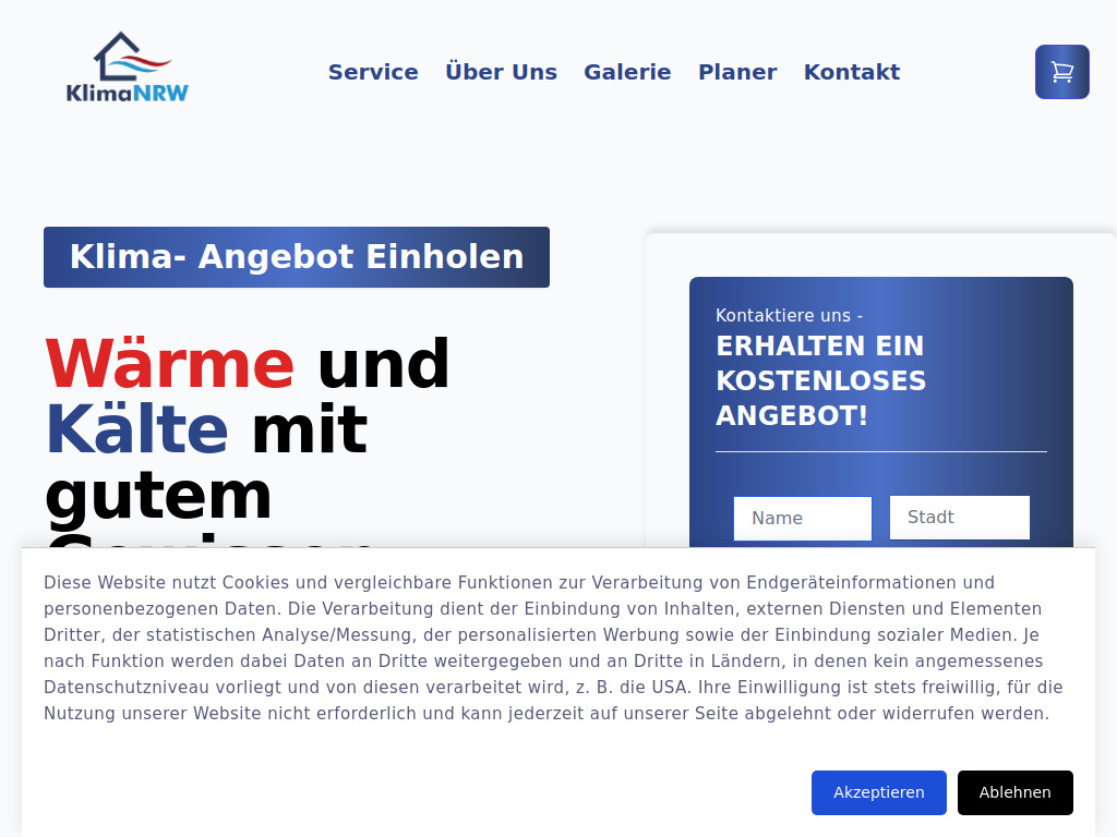 Website von KlimaNRW GmbH in Essen