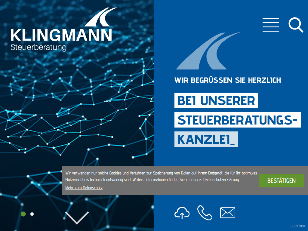 Website von Kanzlei Friedbert Klingmann in Meckesheim