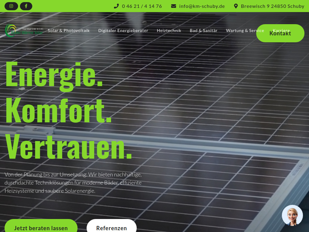 Website von Klaus Meyer GmbH & Co. KG in Schuby