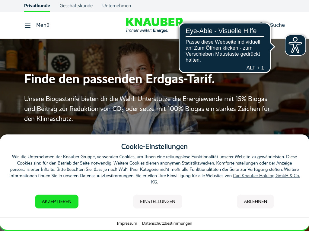 Website von Carl Knauber Holding GmbH & Co. KG in Bonn