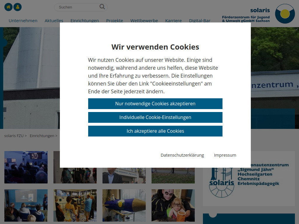 Website von solaris FZU :: Kosmonautenzentrum "Sigmund Jähn"