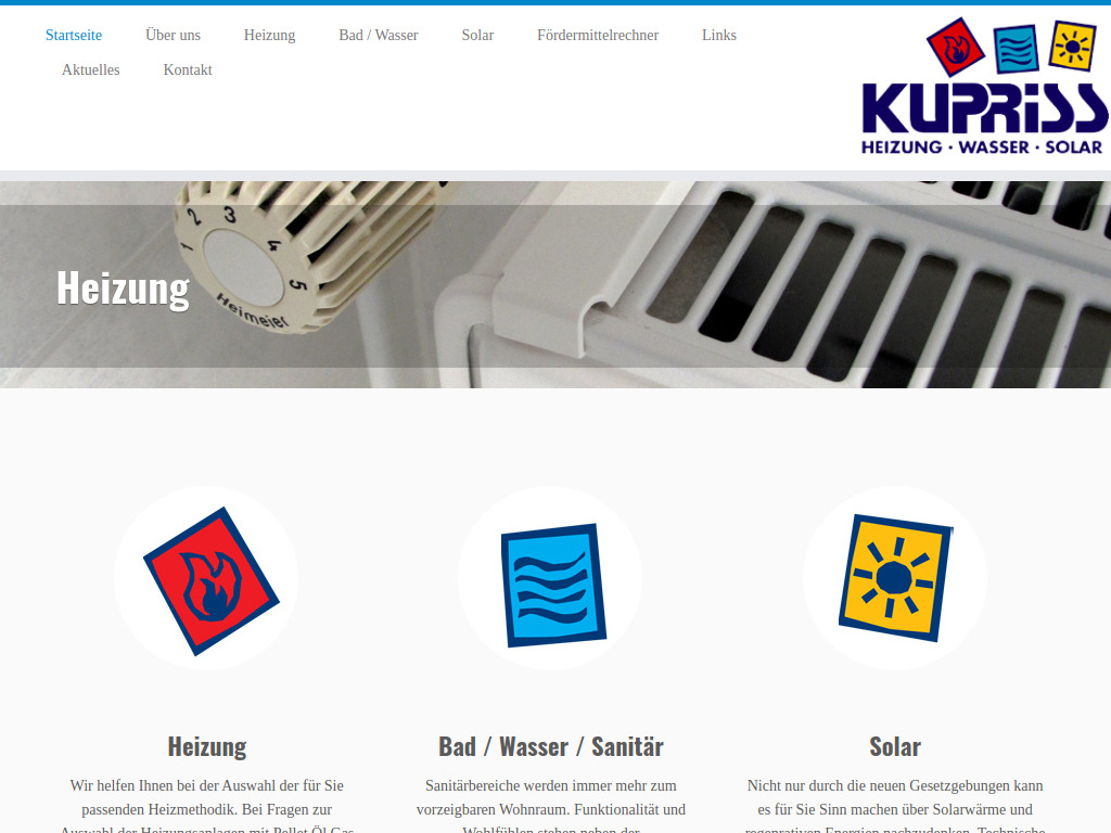 Website von Patrick Kupriss in Eningen unter Achalm