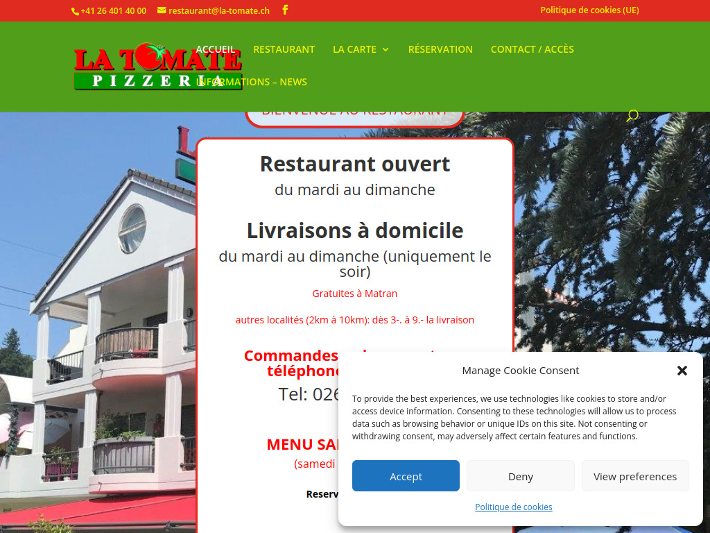Website von La Tomate