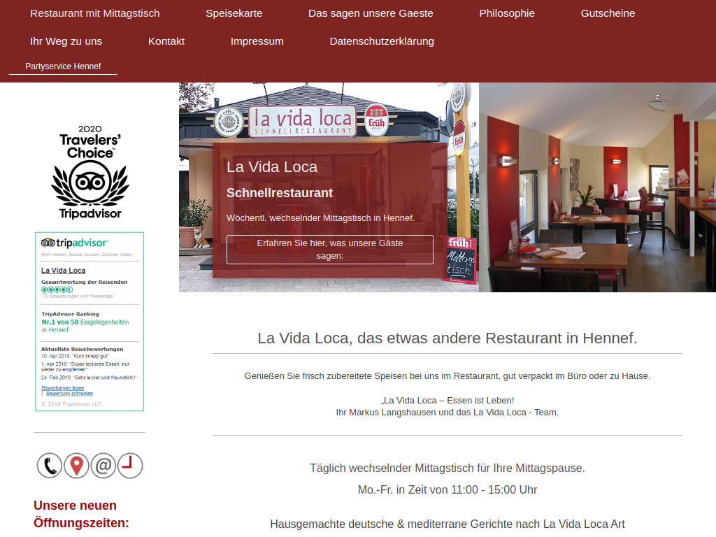 Website von La Vida Loca - Schnellrestaurant in Hennef