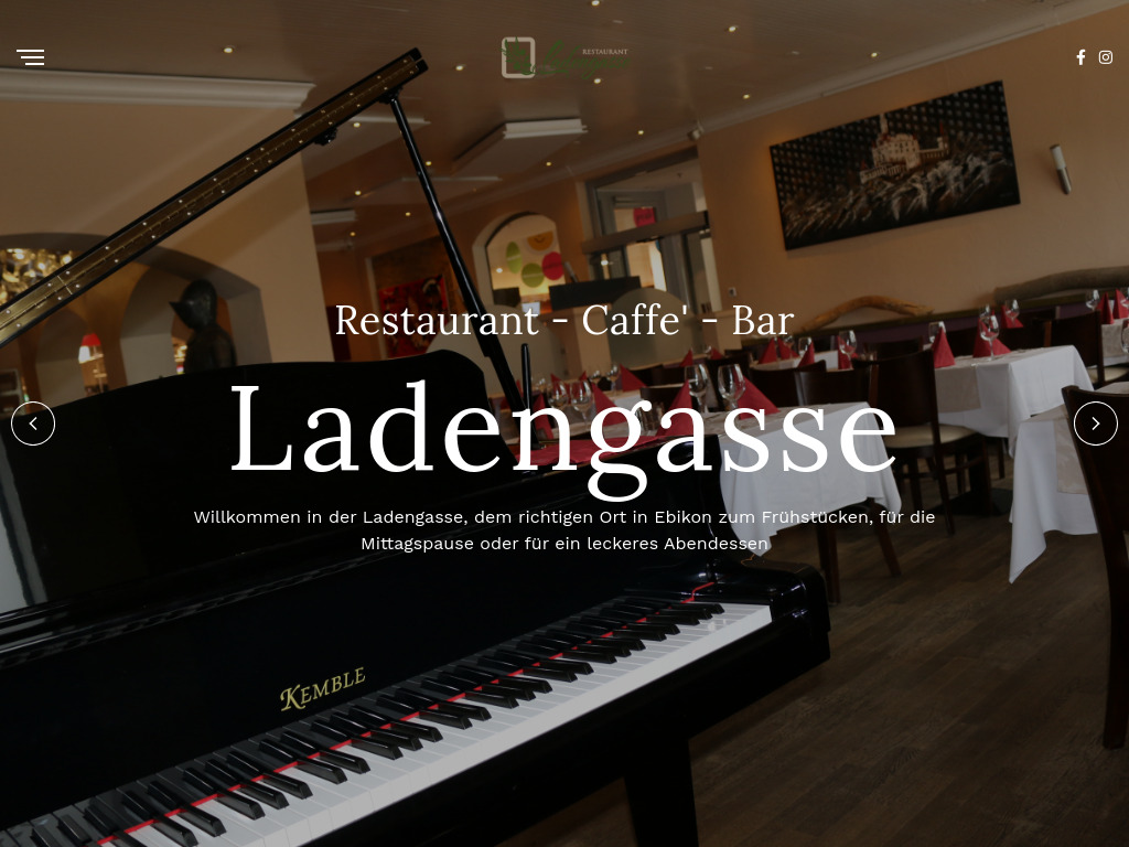 Website von Ladengasse - Restaurant in Ebikon