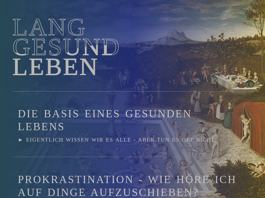 Website von LANG GESUND LEBEN in Weimar