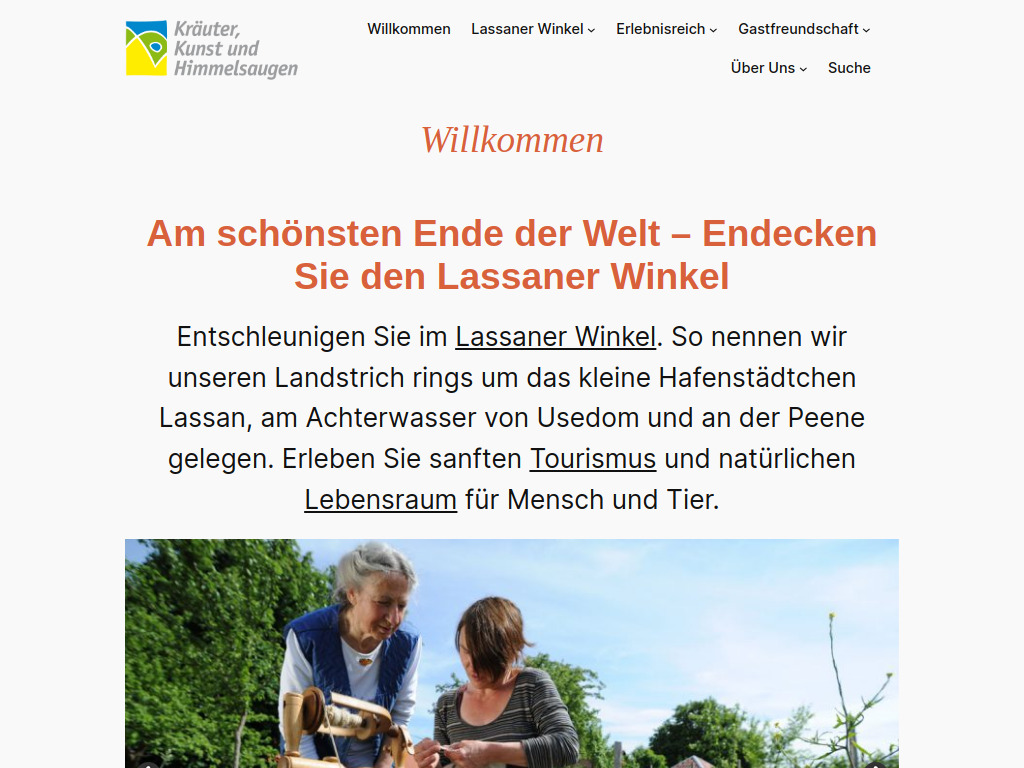 Website von Mirabell - Verein zur Förderung von Natur, Kultur und Gemeinwesen e.V. in Lassan