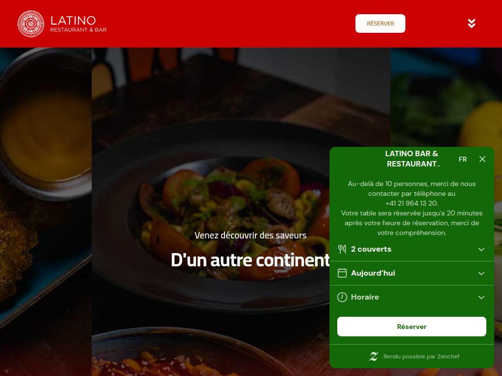 Website von LATINO in Clarens