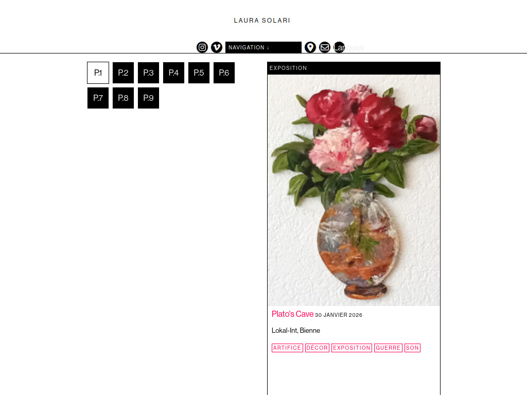 Website von Laura Solari in Biel/Bienne