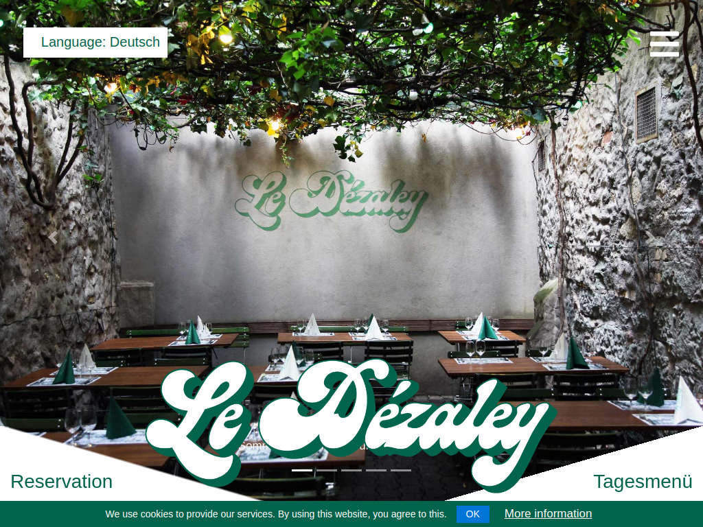 Website von Restaurant Le Dézaley in Zürich