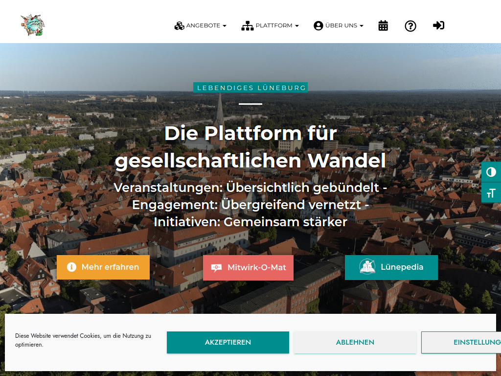 Website von T.U.N. e.V. in Lüneburg