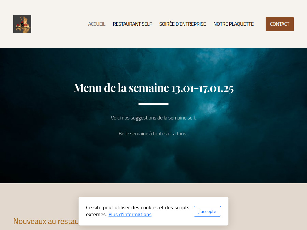 Website von LE BLOKK Restaurant in Plan-les-Ouates
