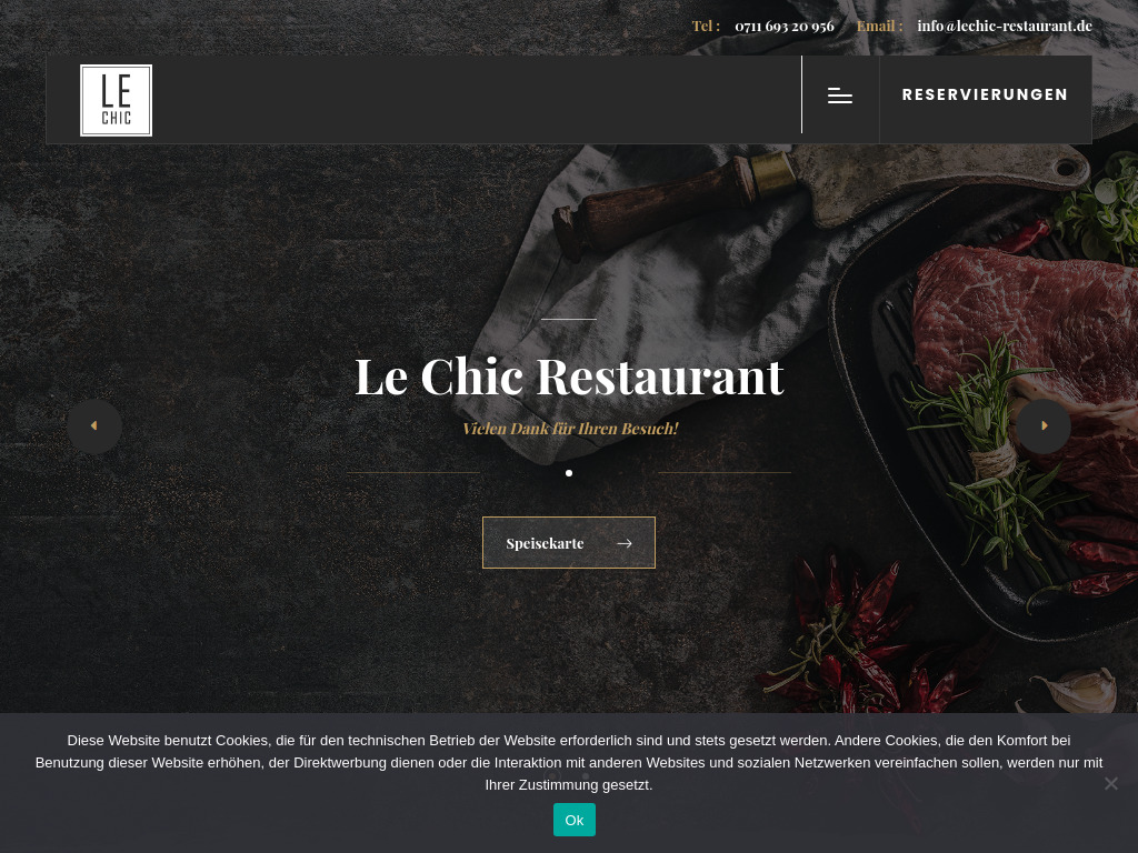 Website von Le Chic in Stuttgart