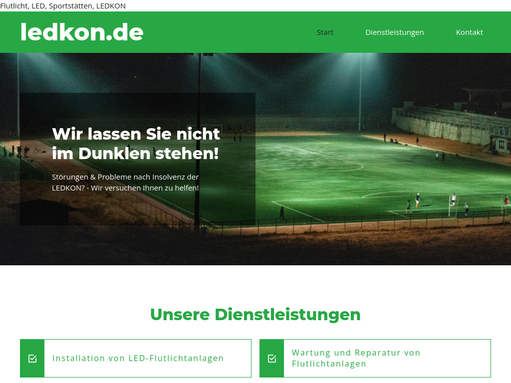 Website von MPI LED- & Energiekonzepte GmbH in Grünwald