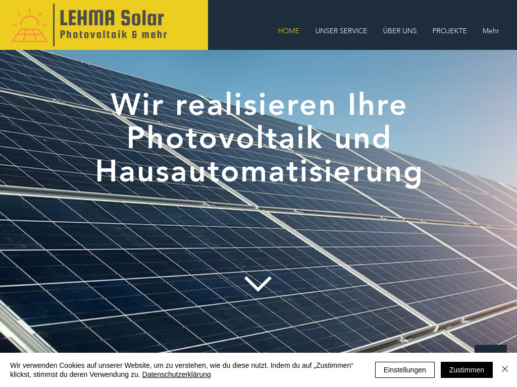 Website von LEHMA Solar GmbH in Neuzeug