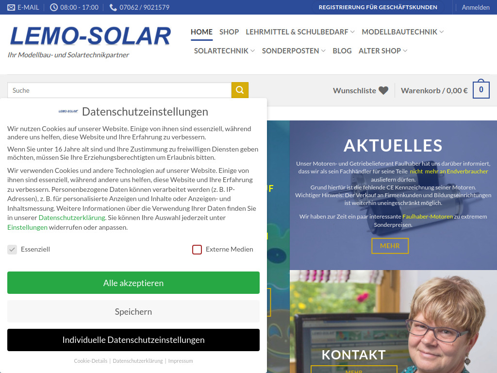 Website von LEMO-SOLAR GmbH in Ilsfeld
