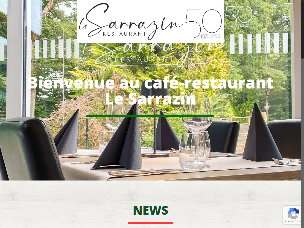 Website von Restaurant Le Sarrazin in Lossy