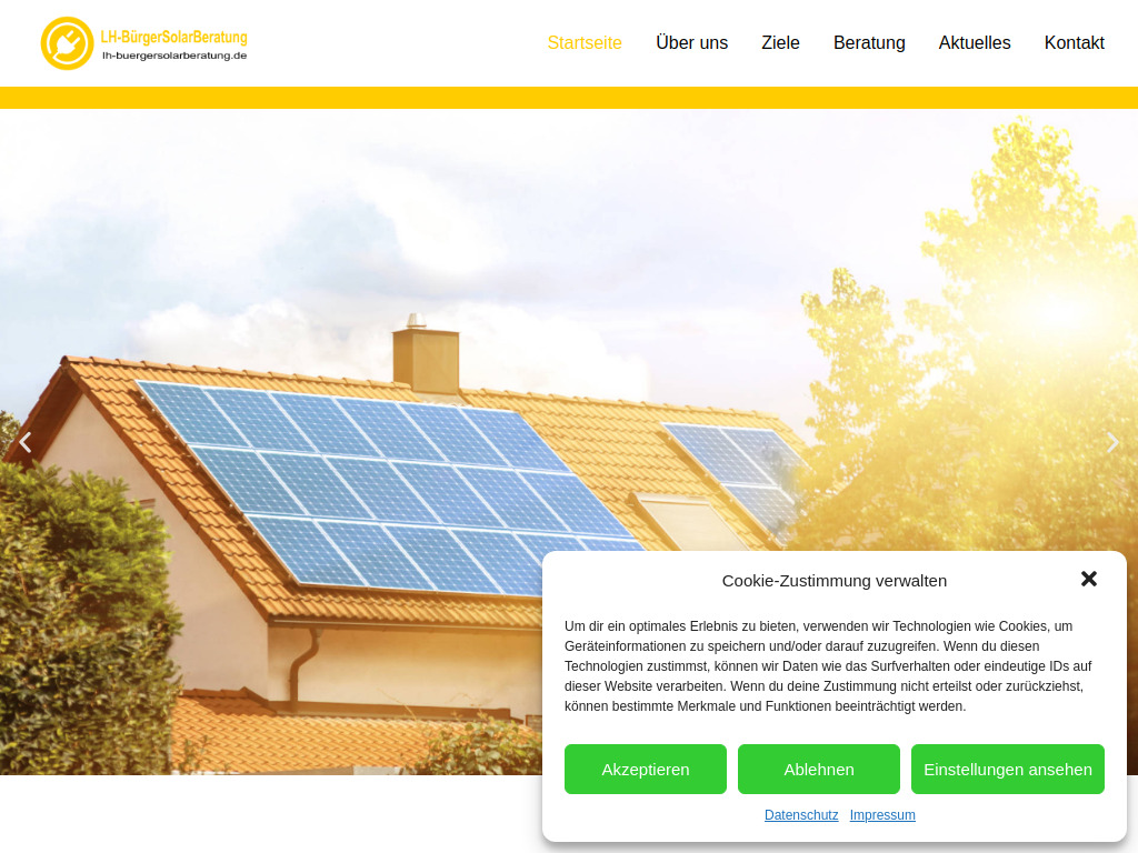 Website von LH BürgerSolarBeratung in Lüdinghausen