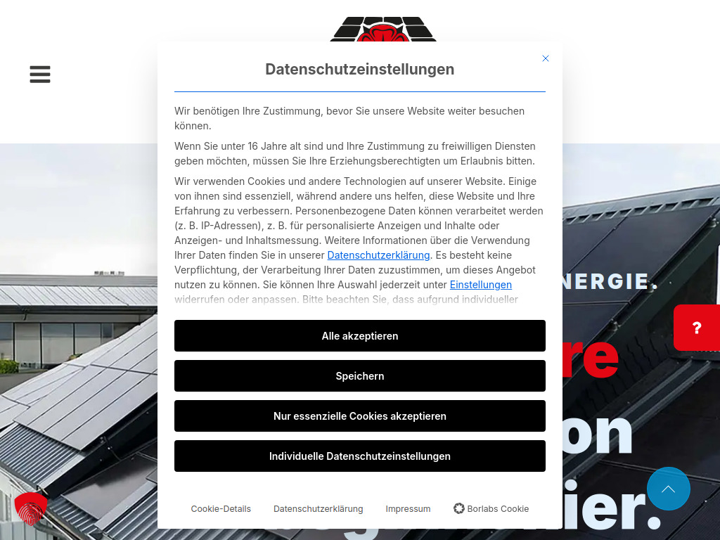 Website von Lippe-Solar GmbH in Geseke