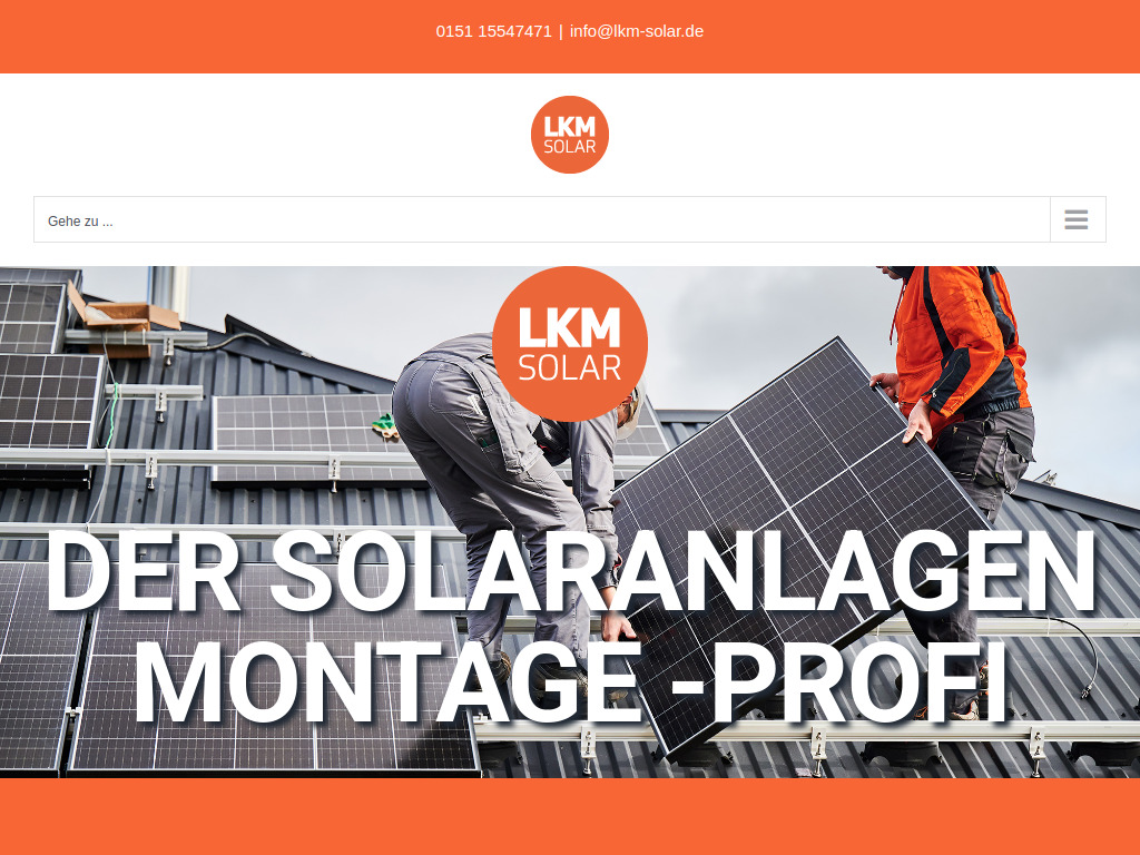 Website von LKM Solar Systeme GmbH & Co. KG in Haren