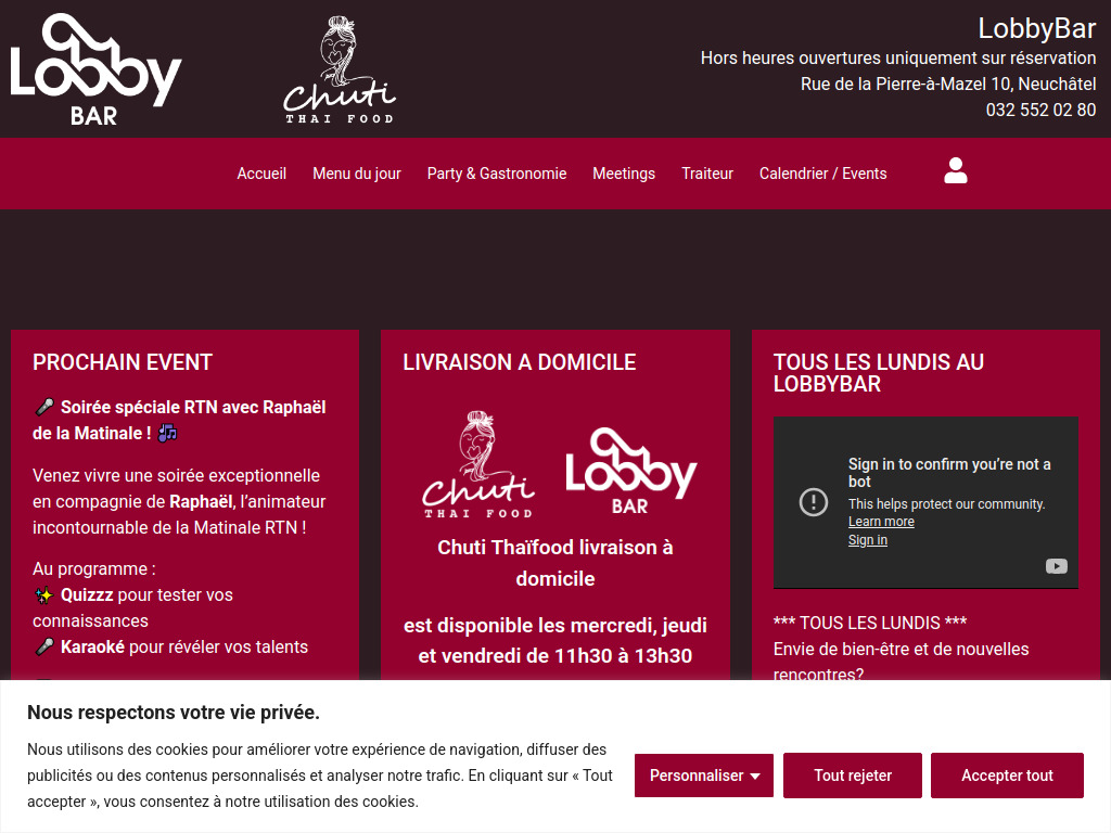 Website von Lobbybar