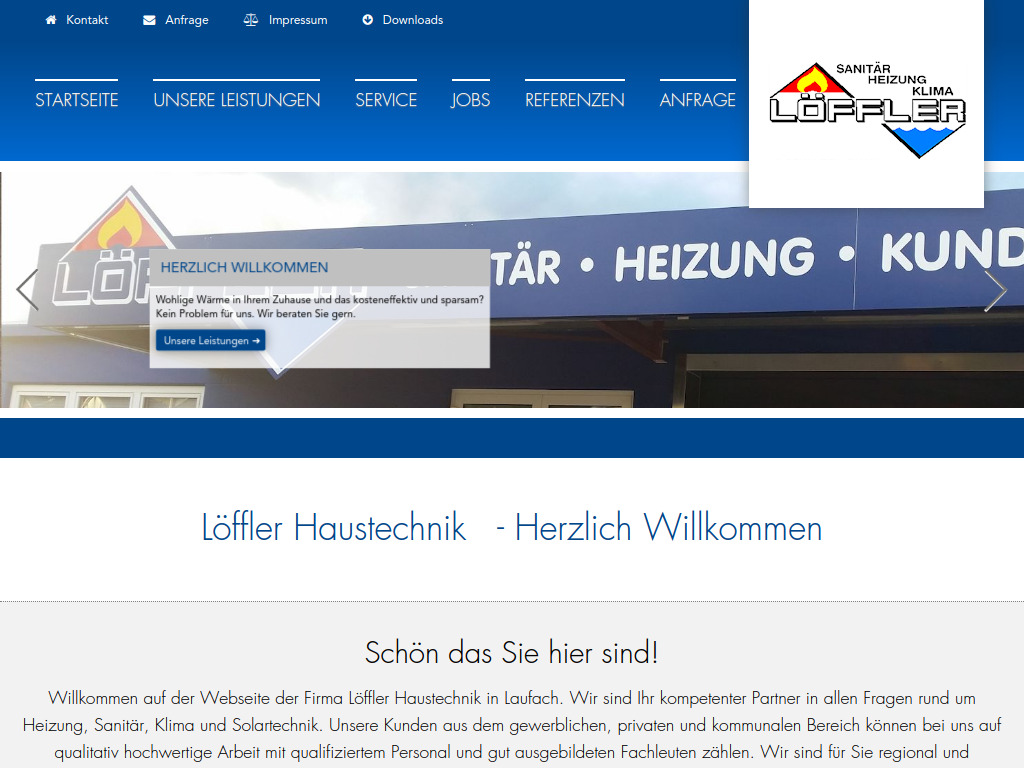Website von Löffler GmbH & Co. KG in Laufach
