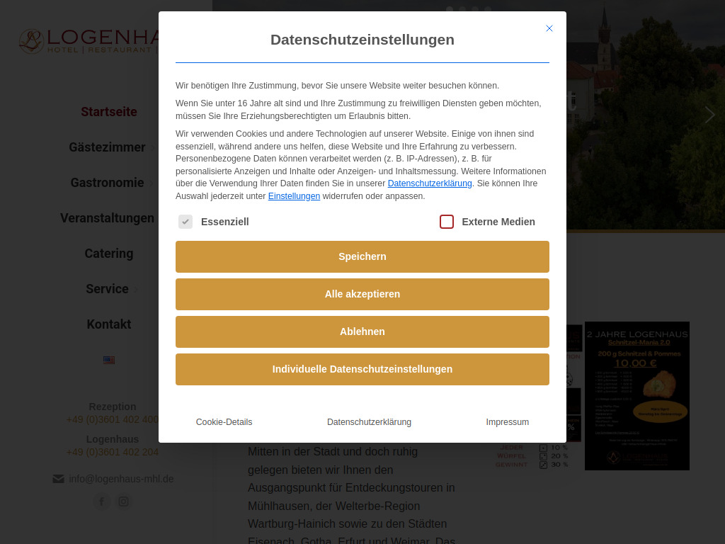 Website von Logenhaus Mühlhausen GmbH & Co. KG in Mühlhausen