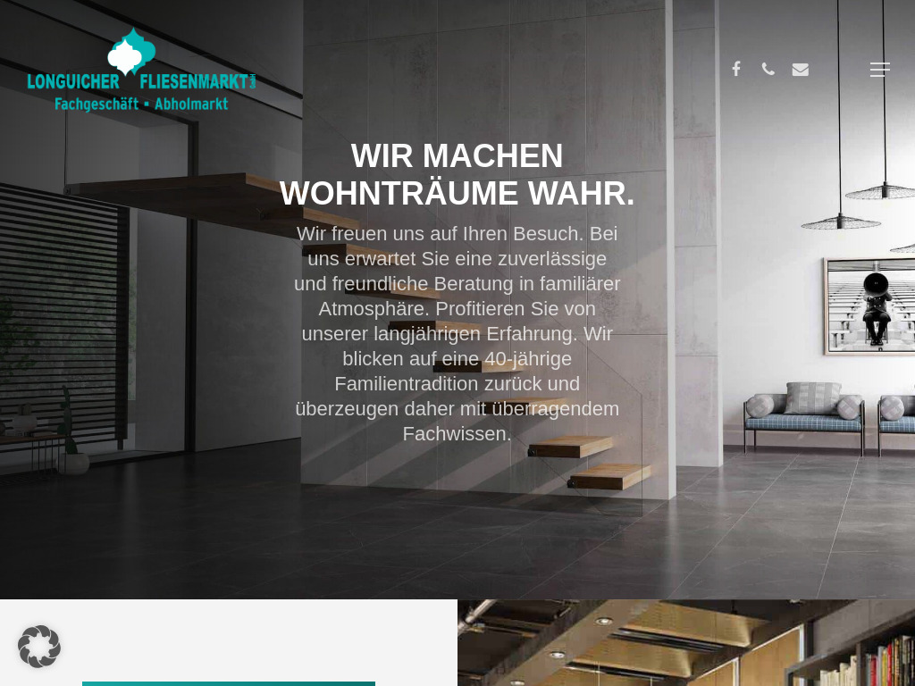 Website von Longuicher Fliesenmarkt GmbH in Longuich
