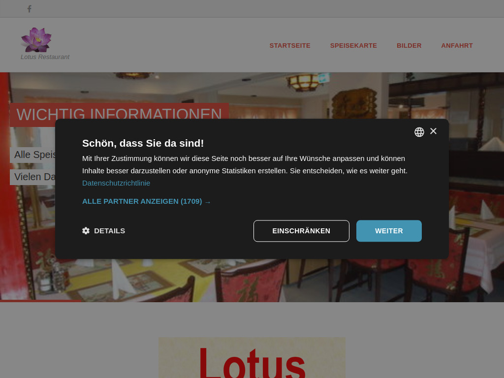 Website von Lotus Restaurant in Meldorf