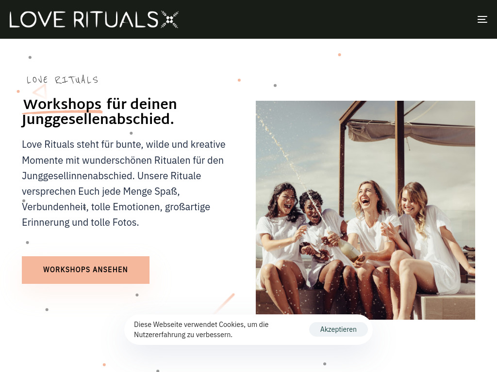 Website von Love Rituals in Berlin