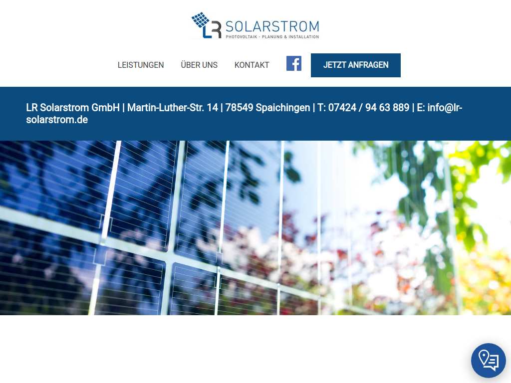 Website von LR Solarstrom GmbH in Spaichingen