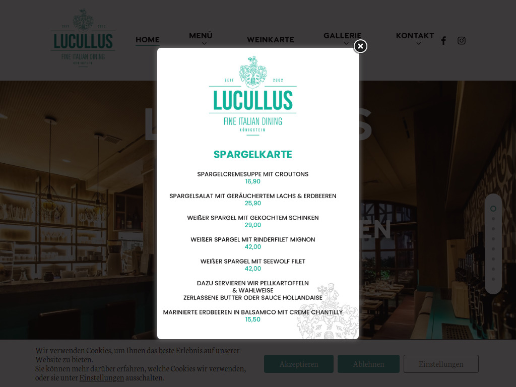 Website von Louis Food GmbH in Königstein