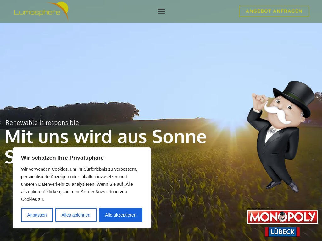Website von Lumosphere GmbH in Lübeck