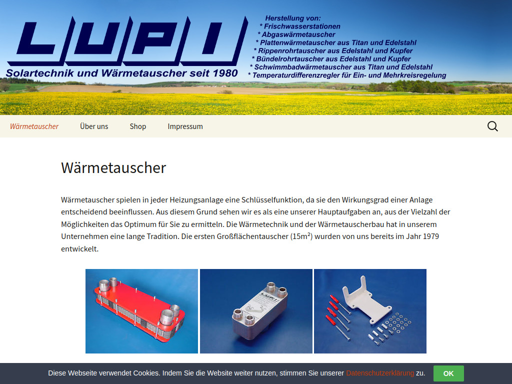 Website von LUPI Präzisionstechnik GmbH in Hauzenberg