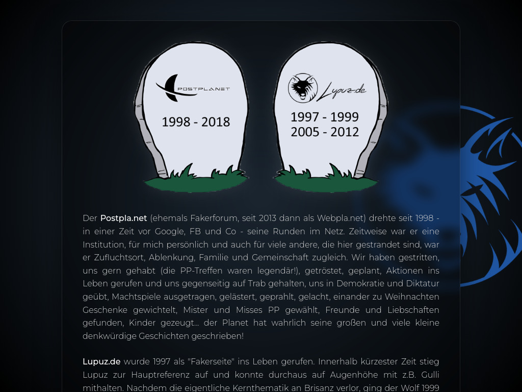 Website von Postpla.net & Lupuz.de - Abschied in Leipzig