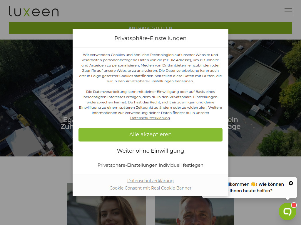 Website von Luxeen GmbH in Hövelhof