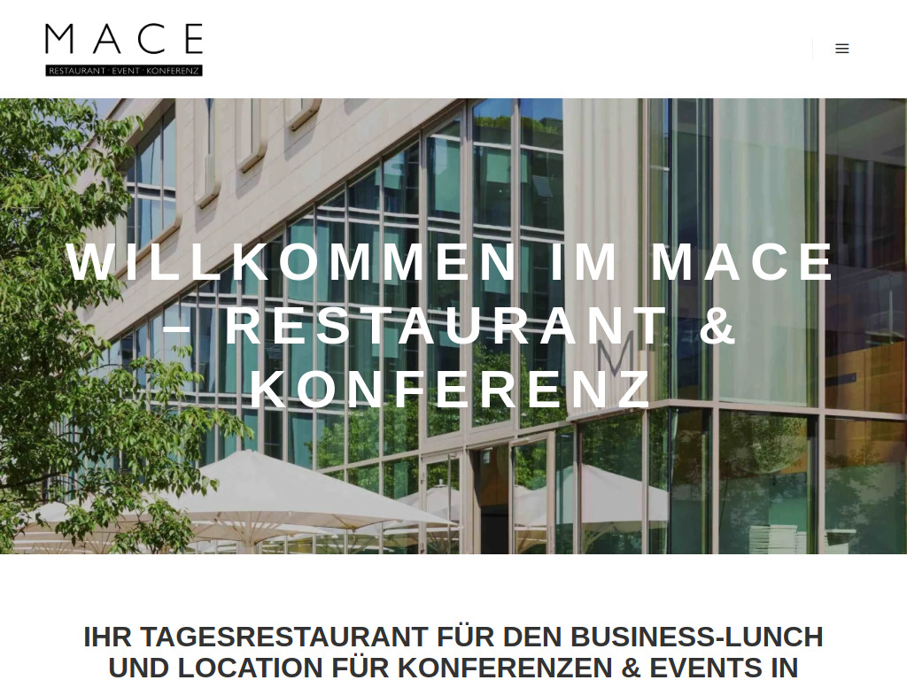 Website von MACE Restaurant & Speisesyndikat in Unterföhring