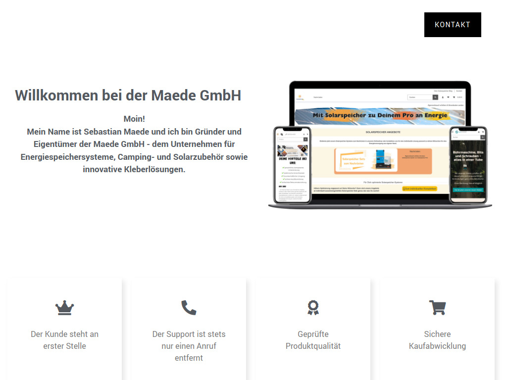 Website von Maede GmbH in Dresden