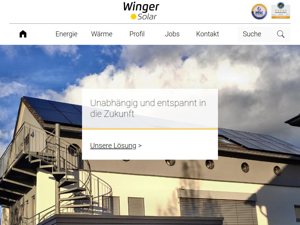 Website von Markgräfler Energie GmbH in Neuenburg-Zienken