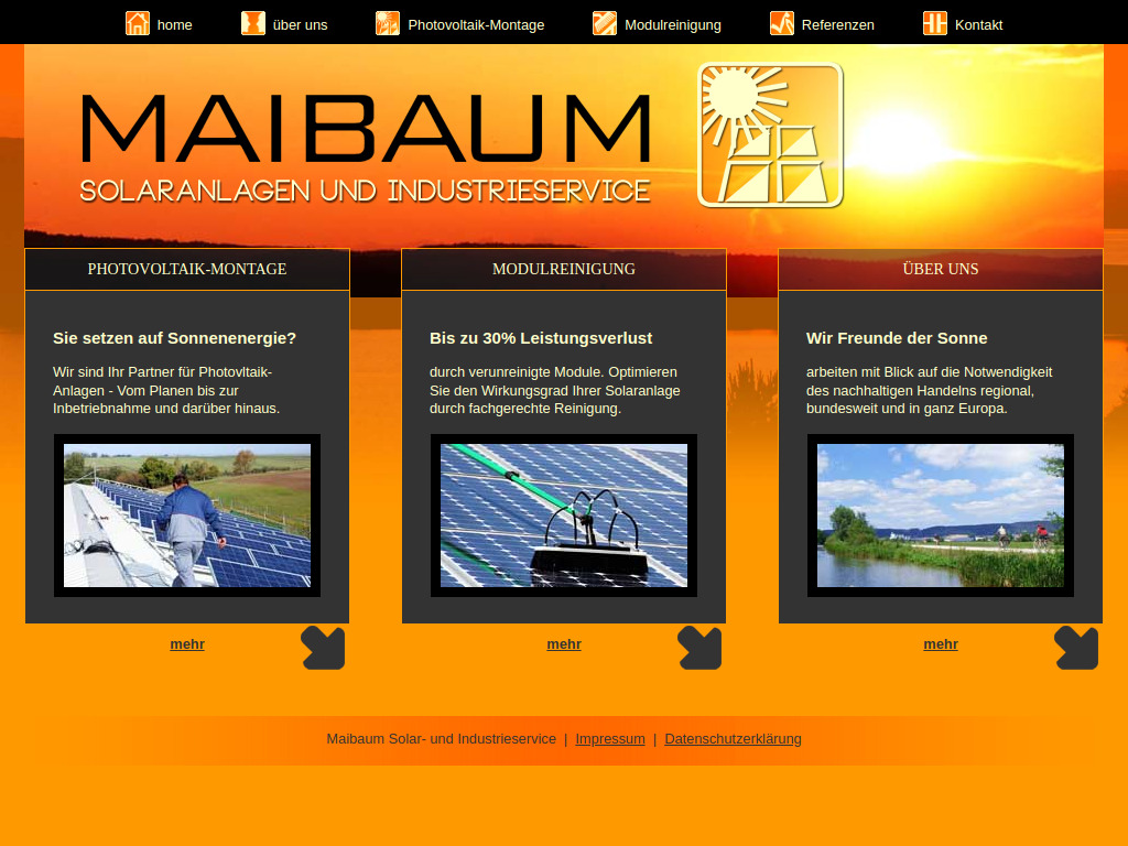 Website von Fa MAIBAUM in Halle