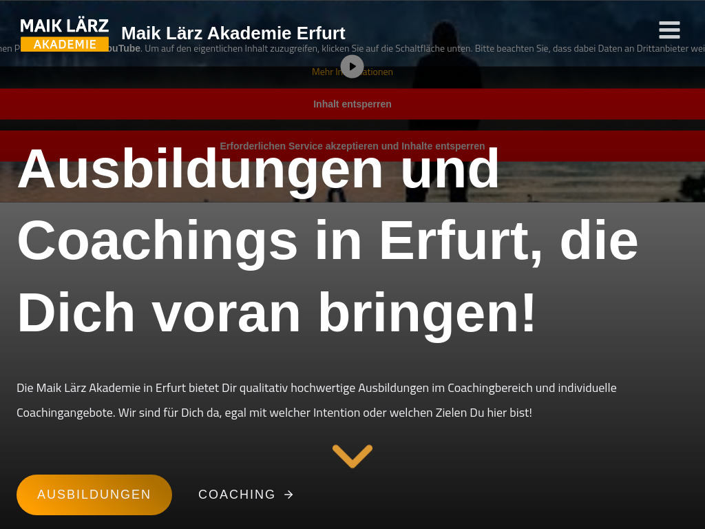 Website von Maik Lärz Akademie in Erfurt